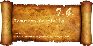 Trautman Gabriella névjegykártya